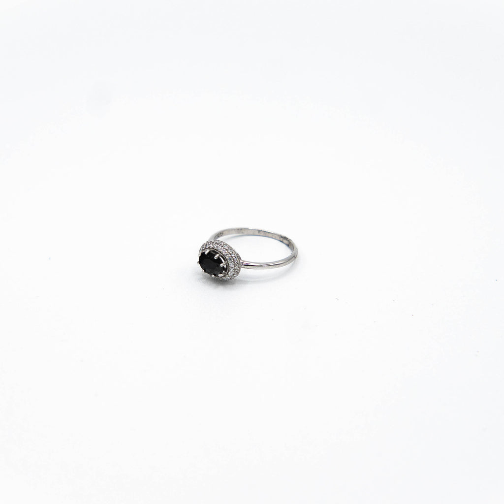 Bague zircon noir