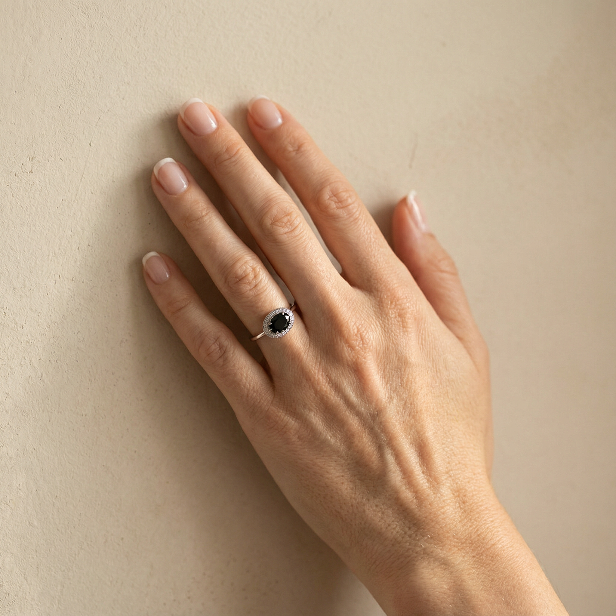 Bague zircon noir